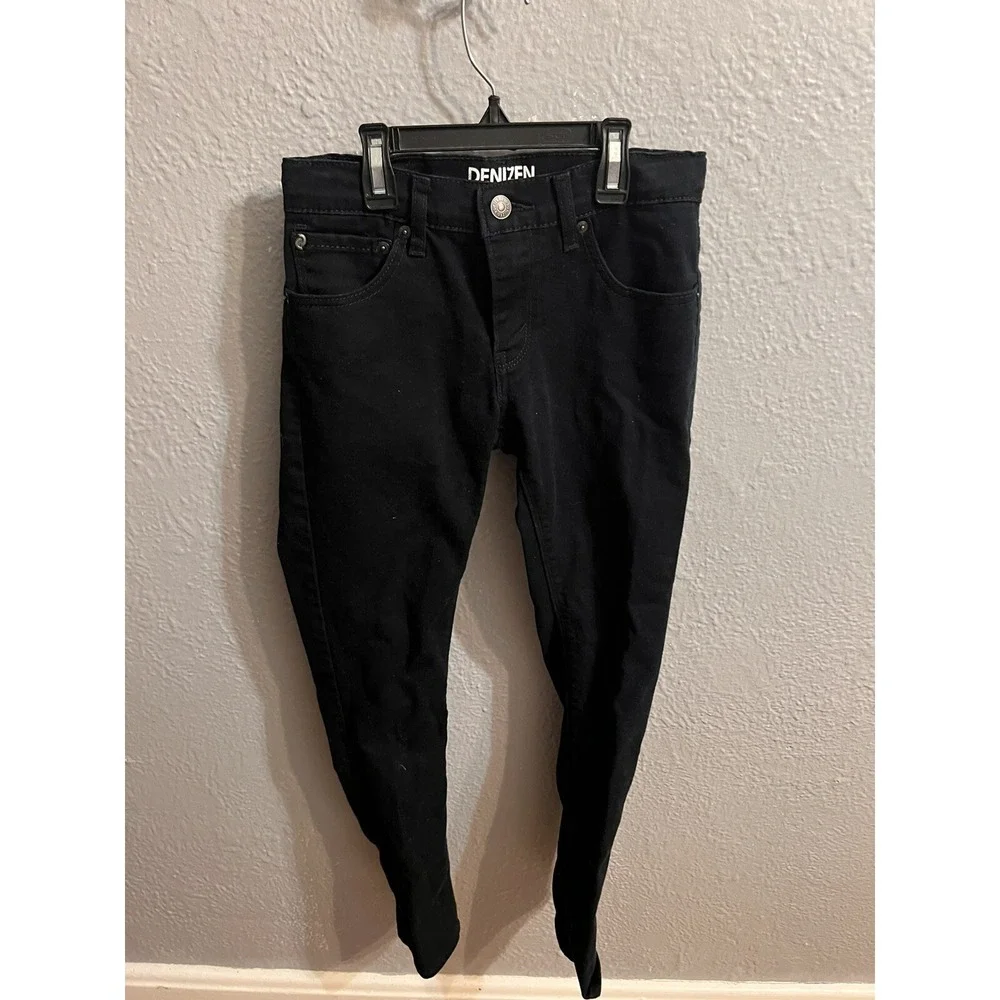 Denizen Levis Black Jeans Denim Skinny Fit Adjustable Waist Girls‎ 12